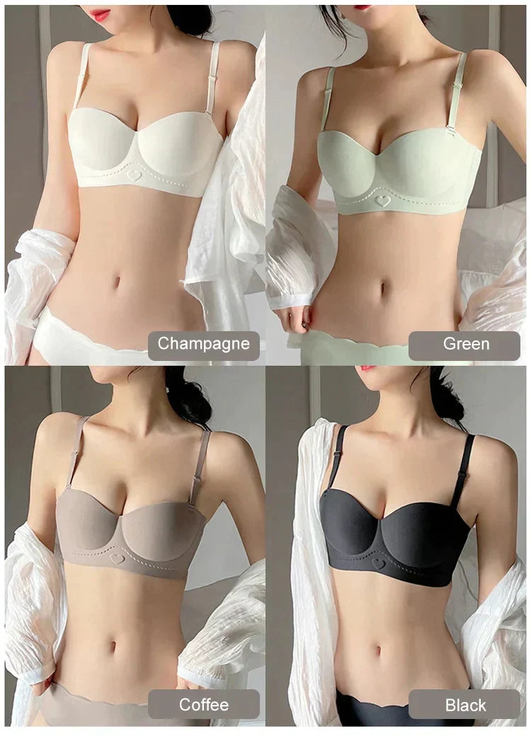 ðâĻ(Half Cup with Heart) Women's Seamless Underwear