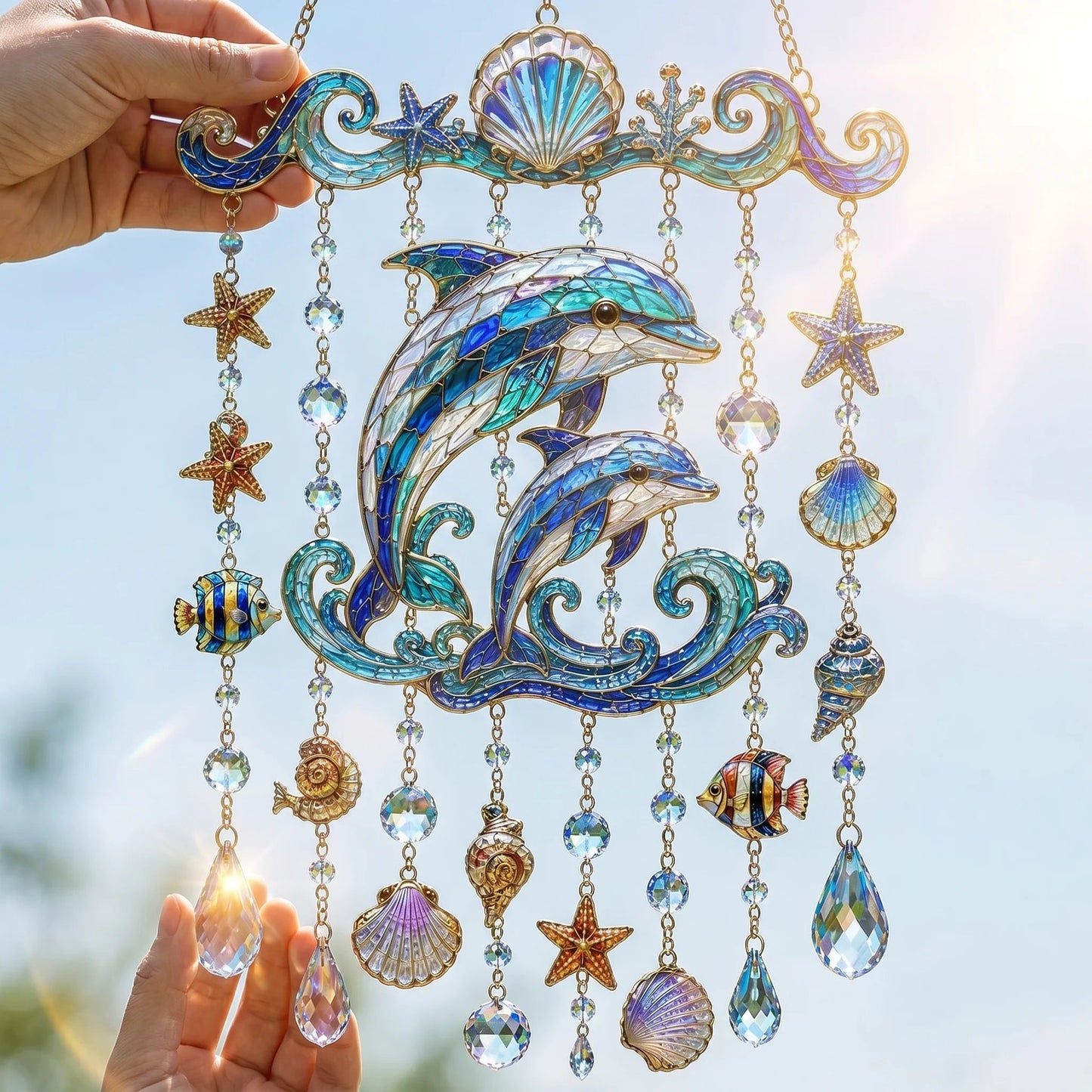 🐋 Ocean-Themed Wind Chime – Bring the Ocean Glow to Your Garden (📦Buy 2 Free Shipping)