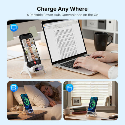 🔥Mini Chair Wireless Fast Charger Multifunctional Phone Holder — Adapts to All Phones