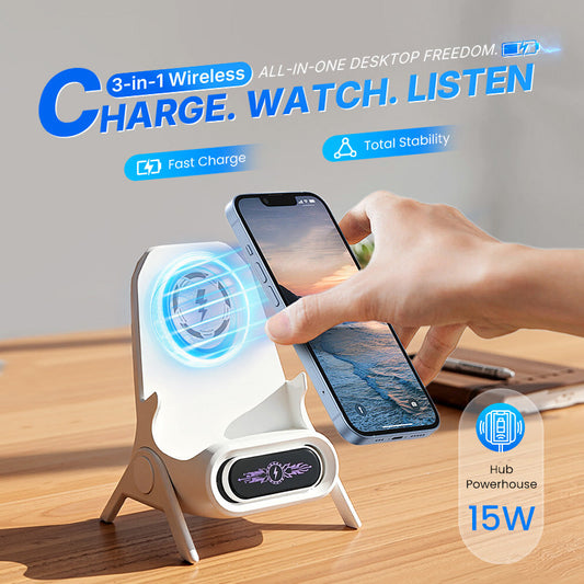 🔥Mini Chair Wireless Fast Charger Multifunctional Phone Holder — Adapts to All Phones