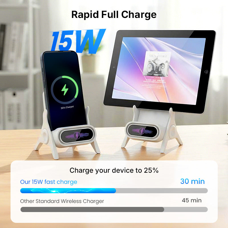 🔥Mini Chair Wireless Fast Charger Multifunctional Phone Holder — Adapts to All Phones