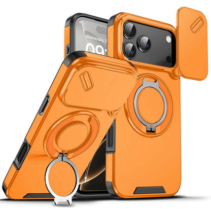 Magnetic Phone Case with Ring Stand For iPhone