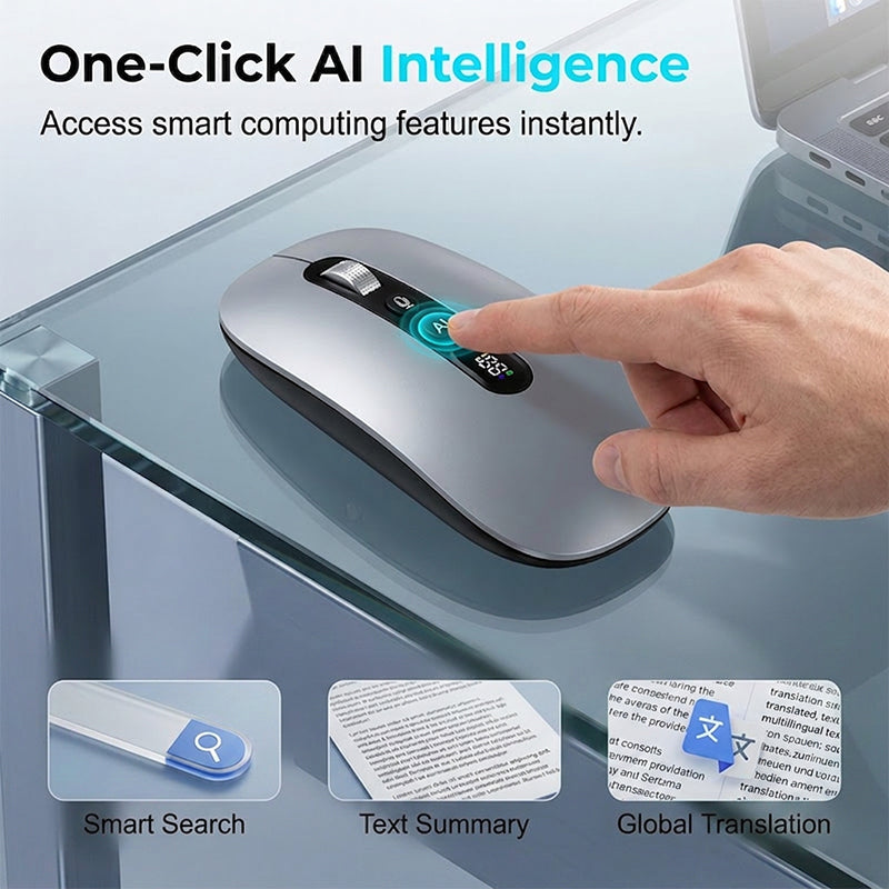 🖱️LIMITED-TIME 50% OFF! 💥 AI Smart Voice Wireless Mouse – 1600 Words/Min, Translation Hub, Ergonomic